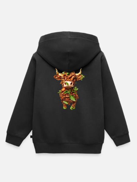 Kuh Fleisch Beef - Kinder Premium Organic Hoodie - Schwarz