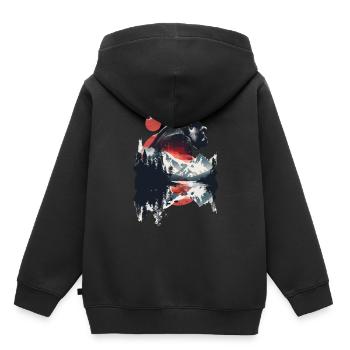 Gorilla - Kinder Premium Organic Hoodie - Schwarz - Hinten - AI Model Kid Male (0cm)