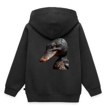 Ornithorynque - Sweat Premium à capuche enfant bio - noir - Dos - AI Model Kid Male (0cm)