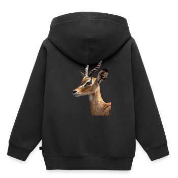 Antilope - Sweat Premium à capuche enfant bio - noir - Dos - AI Model Kid Male (0cm)
