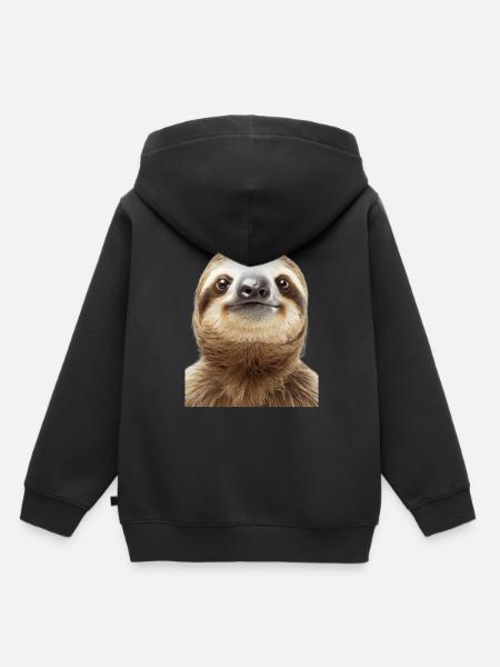 Faultier - Hoodie Premium barn ekologisk - svart