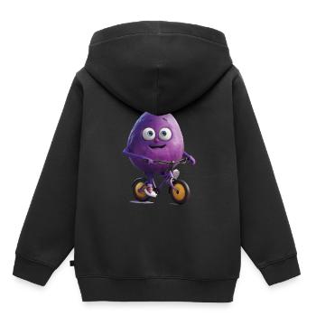Plum Bike - Kids Premium Organic Hoodie - black - Back - AI Model Kid Male (0cm)