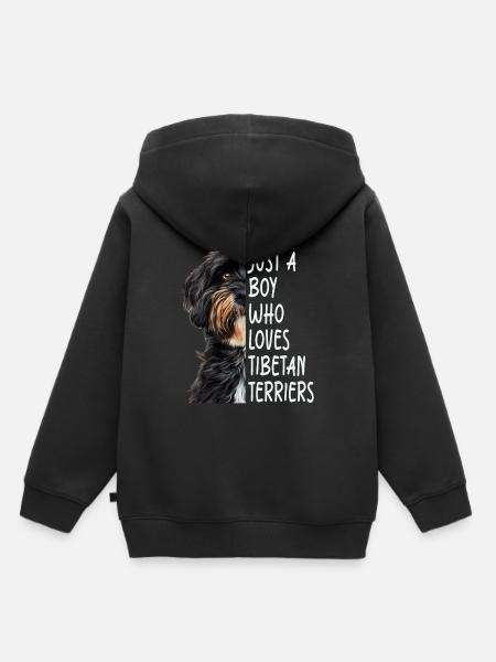 Tibetischer Terrier - Kinder Premium Organic Hoodie - Schwarz