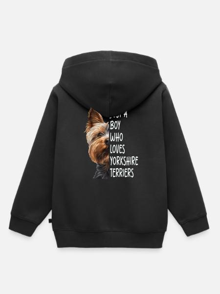 Yorkshire-Terrier - Kinder Premium Organic Hoodie - Schwarz