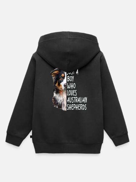 australischer Hirte - Kinder Premium Organic Hoodie - Schwarz