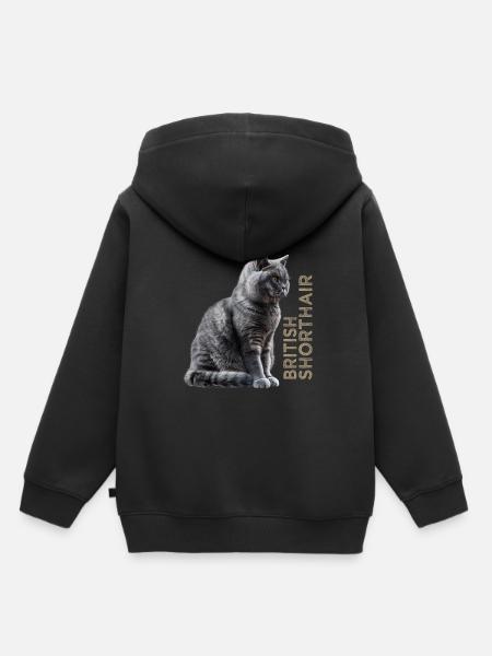 British shorthair - Kinder Premium Organic Hoodie - Schwarz
