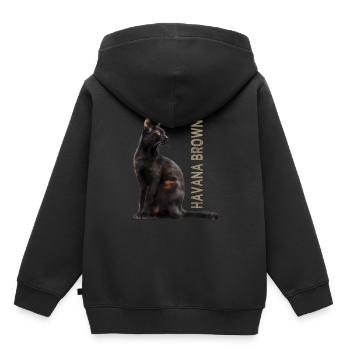 Brun Havane - Sweat Premium à capuche enfant bio - noir - Dos - AI Model Kid Male (0cm)