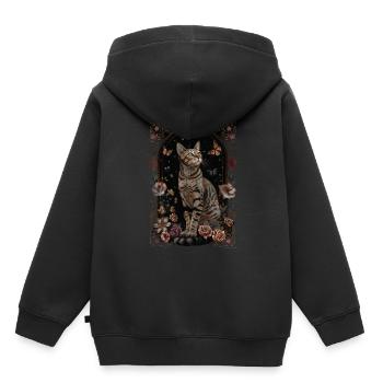 Ägyptische Mau-Katze - Kinder Premium Organic Hoodie - Schwarz - Hinten - AI Model Kid Male (0cm)