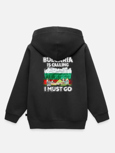 Bulgarien - Kinder Premium Organic Hoodie - Schwarz