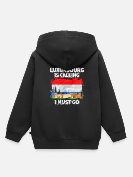 Luxemburg - Kinder Premium Organic Hoodie - Schwarz