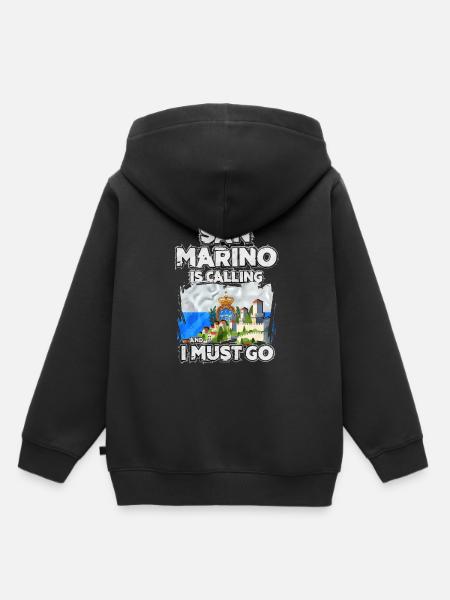San Marino - Kinder Premium Organic Hoodie - Schwarz