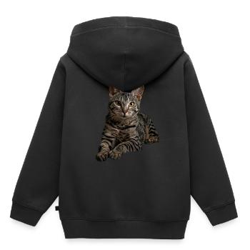 Egyptian Mau - Kinder Premium Organic Hoodie - Schwarz - Hinten - AI Model Kid Male (0cm)