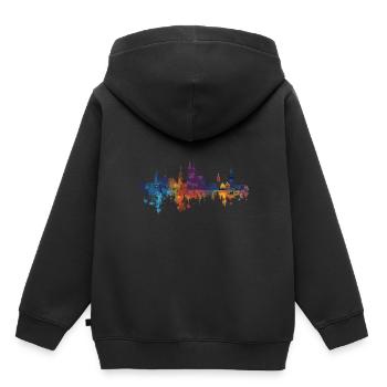 Mainz - Kinder Premium Organic Hoodie - Schwarz - Hinten - AI Model Kid Male (0cm)