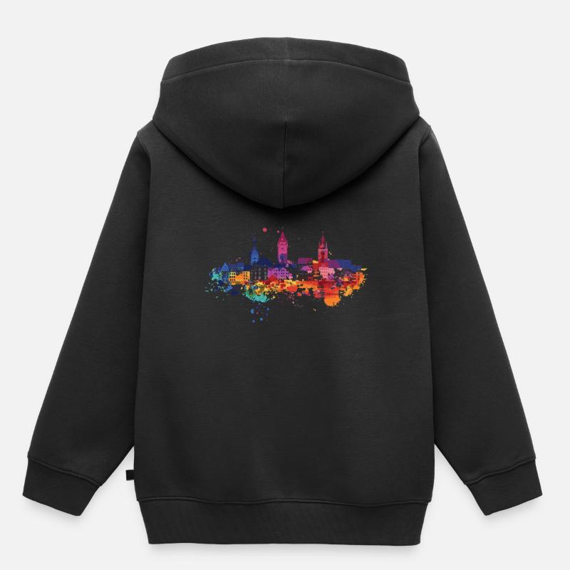 Memmingen - Kinder Premium Organic Hoodie - Schwarz