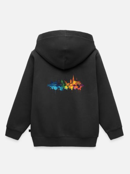 Neu-Isenburg - Kinder Premium Organic Hoodie - Schwarz