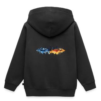 Stade - Sweat Premium à capuche enfant bio - noir - Dos - AI Model Kid Male (0cm)