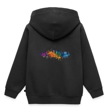 Palme - Sweat Premium à capuche enfant bio - noir - Dos - AI Model Kid Male (0cm)
