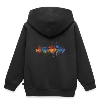 Weil am Rhein - Kinder Premium Organic Hoodie - Schwarz - Hinten - AI Model Kid Male (0cm)