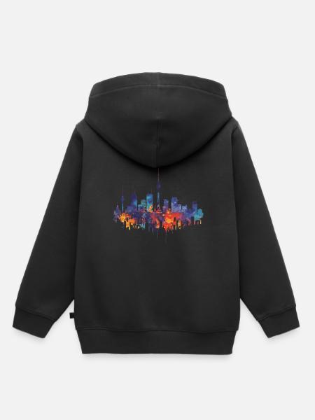 Worms - Kinder Premium Organic Hoodie - Schwarz