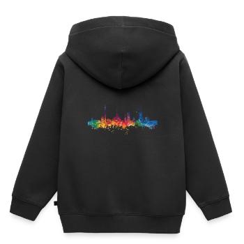 Bonn - Sweat Premium à capuche enfant bio - noir - Dos - AI Model Kid Male (0cm)