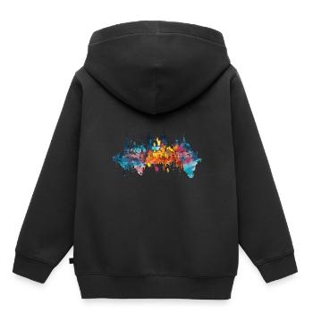 Castle - Kids Premium Organic Hoodie - black - Back - AI Model Kid Male (0cm)