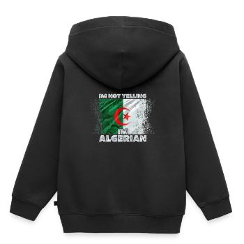 Algerien - Kinder Premium Organic Hoodie - Schwarz - Hinten - AI Model Kid Male (0cm)