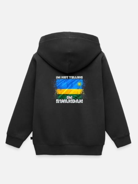 Ruanda - Kinder Premium Organic Hoodie - Schwarz