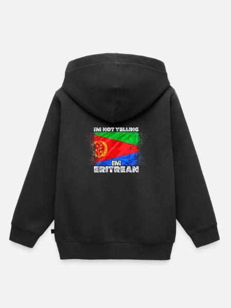 Eritrea - Kinder Premium Organic Hoodie - Schwarz