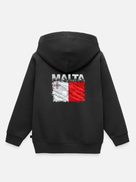 Malta - Kinder Premium Organic Hoodie - Schwarz
