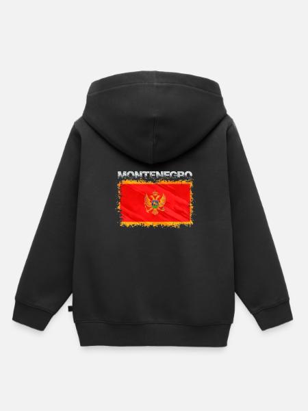 Montenegro - Kinder Premium Organic Hoodie - Schwarz