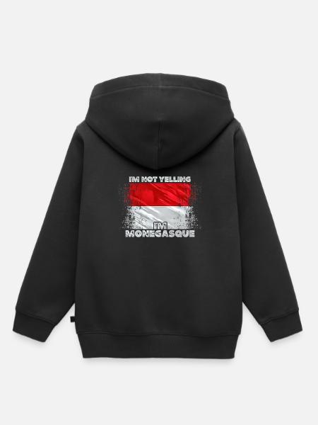 Monaco - Kinder Premium Organic Hoodie - Schwarz