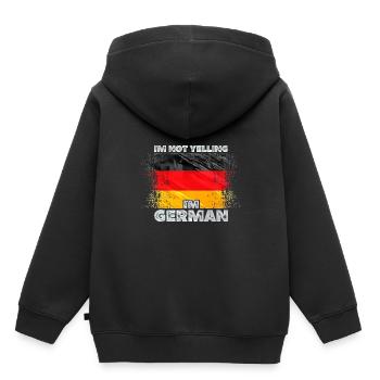 Deutschland - Kinder Premium Organic Hoodie - Schwarz - Hinten - AI Model Kid Male (0cm)