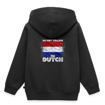Niederlande - Kinder Premium Organic Hoodie - Schwarz - Hinten - AI Model Kid Male (0cm)