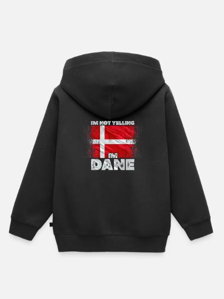 Dänemark - Kinder Premium Organic Hoodie - Schwarz