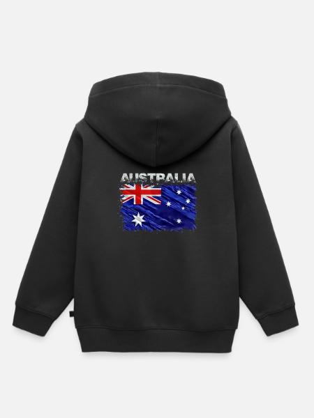 Australien - Kinder Premium Organic Hoodie - Schwarz