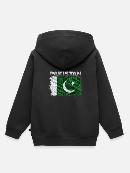 Pakistan - Kinder Premium Organic Hoodie - Schwarz