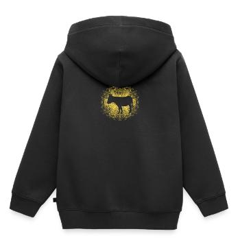 Cooler Esel Muli Maultier Langohr Geschenk - Kinder Premium Organic Hoodie - Schwarz - Hinten - AI Model Kid Male (0cm)