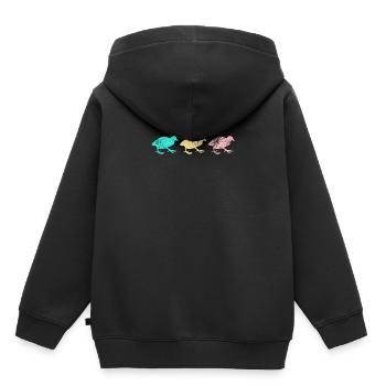 Süße Zwergwachtel Erdwachtel Wachtel Geschenk - Kinder Premium Organic Hoodie - Schwarz - Hinten - AI Model Kid Male (0cm)