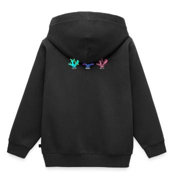 Bunte Korallen - Kinder Premium Organic Hoodie - Schwarz - Hinten - AI Model Kid Male (0cm)