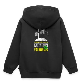 Antenne Funker Amateurfunker Geschenk - Kinder Premium Organic Hoodie - Schwarz - Hinten - AI Model Kid Male (0cm)