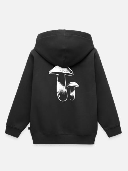 Steinpilze Pilze - Kinder Premium Organic Hoodie - Schwarz