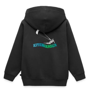 Kiteboard Board Kitesurfen - Kinder Premium Organic Hoodie - Schwarz - Hinten - AI Model Kid Male (0cm)