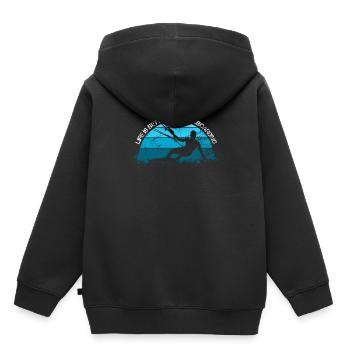 Kiteboarder - Kinder Premium Organic Hoodie - Schwarz - Hinten - AI Model Kid Male (0cm)
