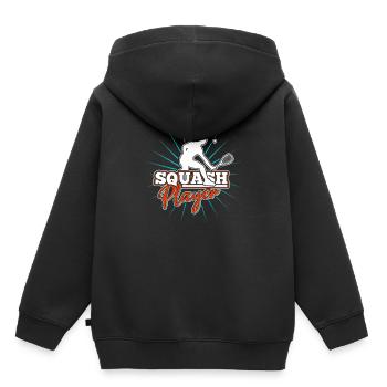 squash - Sweat Premium à capuche enfant bio - noir - Dos - AI Model Kid Male (0cm)