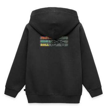 Fahrradtour - Kinder Premium Organic Hoodie - Schwarz - Hinten - AI Model Kid Male (0cm)