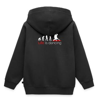 Tanzen Tänzer Paartanz Evolution - Kinder Premium Organic Hoodie - Schwarz - Hinten - AI Model Kid Male (0cm)