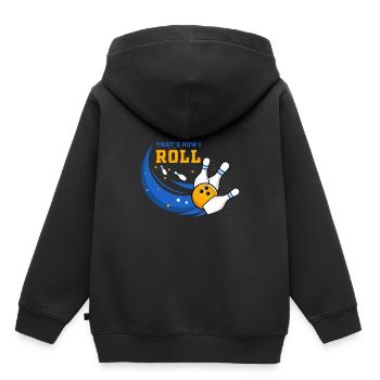 Bowling, bowling loves bowling, bowling bowlers - Kids Premium Organic Hoodie - black - Back - AI Model Kid Male (0cm)
