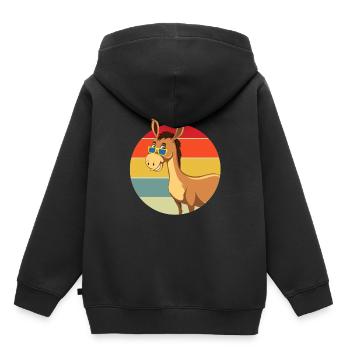 Esel, Esel Maultier, süßer Esel - Kinder Premium Organic Hoodie - Schwarz - Hinten - AI Model Kid Male (0cm)
