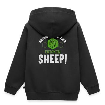 Brettspiel, Brettspiel Brettspiel Siedler, Schafe, - Kinder Premium Organic Hoodie - Schwarz - Hinten - AI Model Kid Male (0cm)