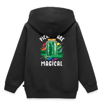 Cucumber, cucumber vinegar cucumber, plants, - Kids Premium Organic Hoodie - black - Back - AI Model Kid Male (0cm)